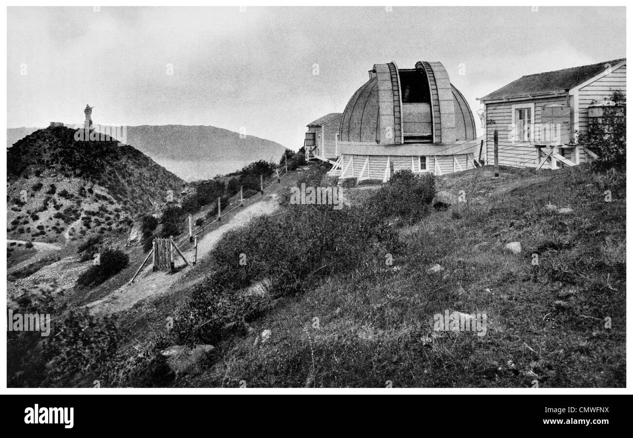 1925 The Lick Observatory University of California on Cerro San Cristobal Santiago Chile Stock Photo