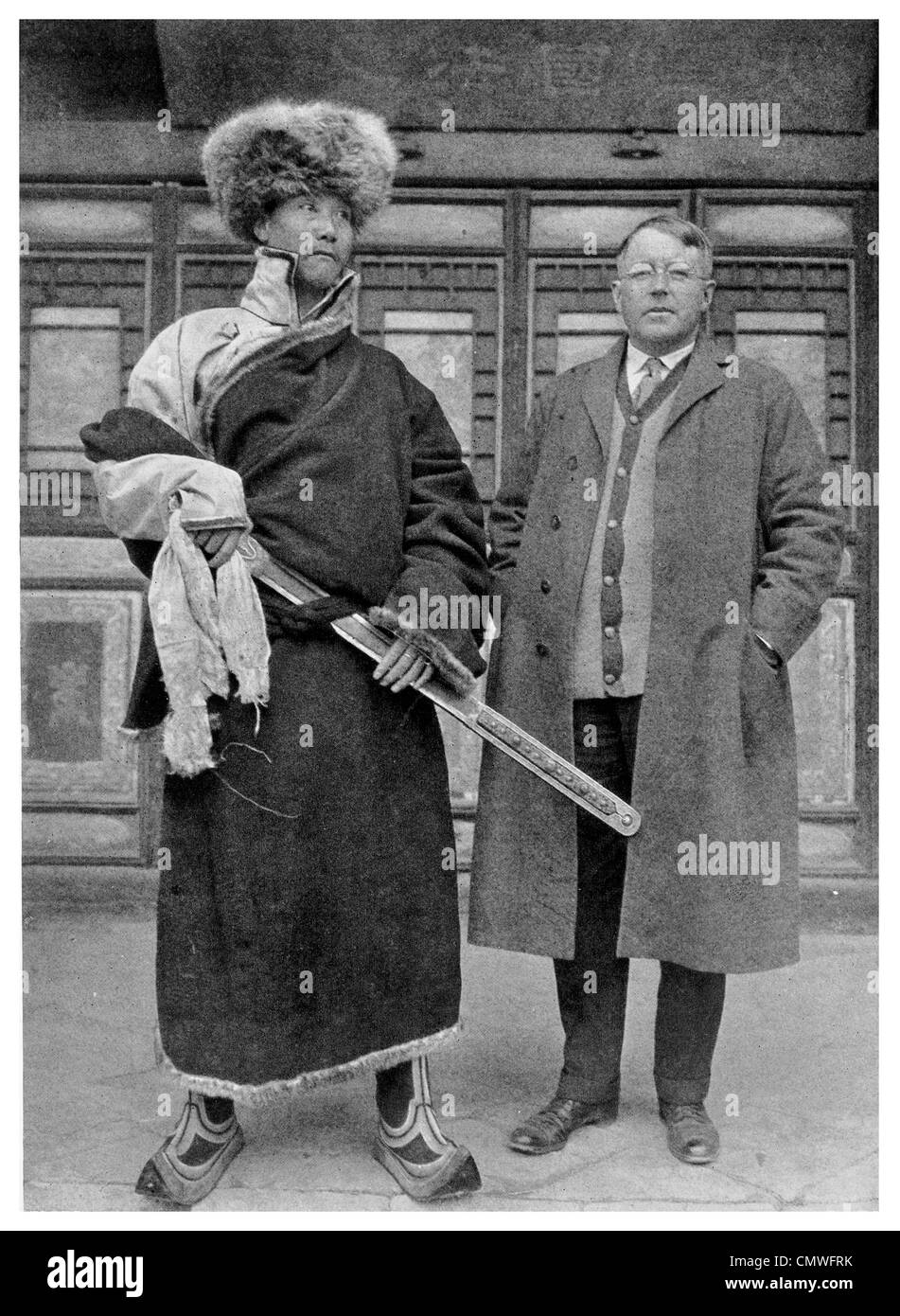 1925 Prince of Choni Chone Monastery Tibetan Stock Photo
