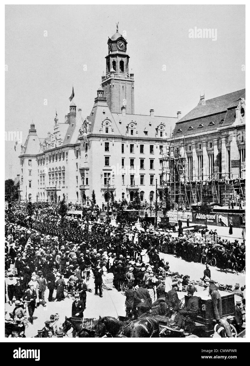 1925 Singing Tower City Hall Rotterdam 47 bells Stock Photo