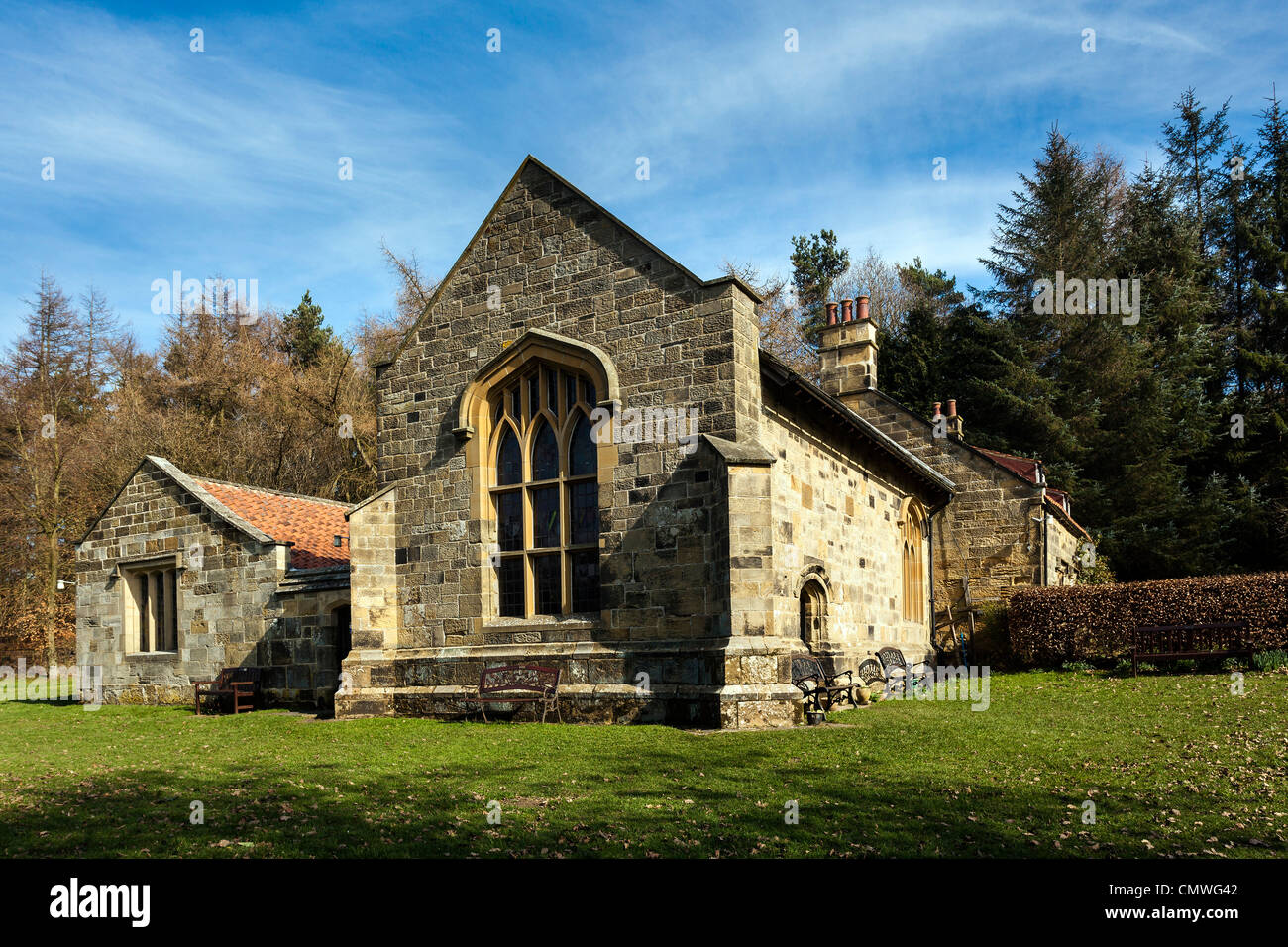 Lady Chapel, The Shrine of Our Lady of Mount Grace, Osmotherley, North York Moors National Park Stock Photo