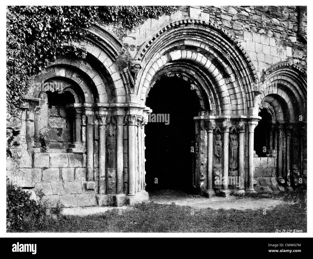 1905 Haughmond Abbey 12th Century Augustinian near Shrewsbury Shropshire Stock Photo