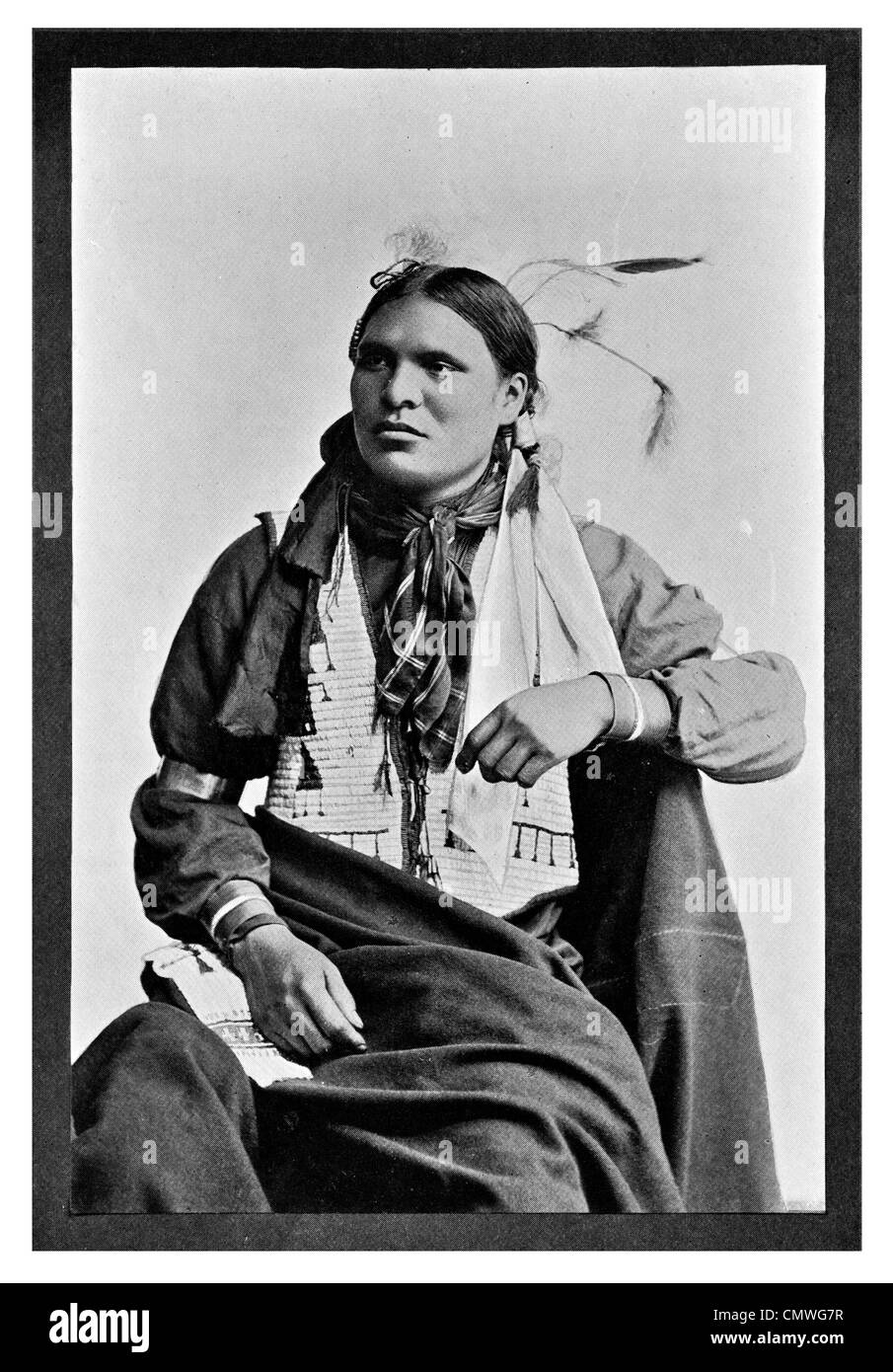 1905 North American Indian Woman Stock Photo