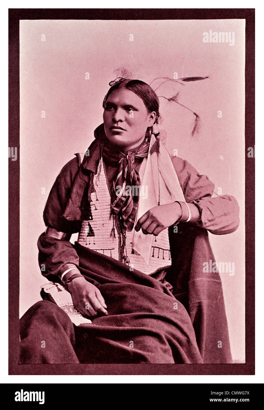 1905 North American Indian Woman Stock Photo