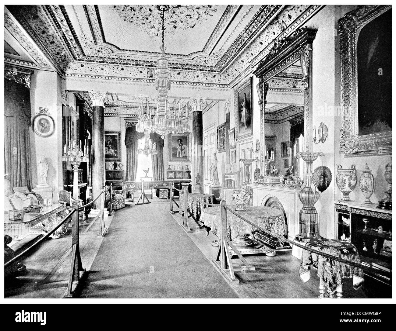 Osborne House Drawing Room Isle of white 1905 Stock Photo Alamy