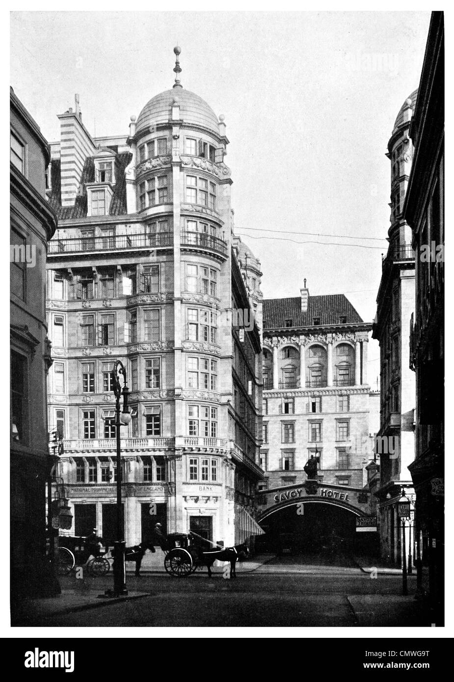 1905 Savoy Hotel London Stock Photo