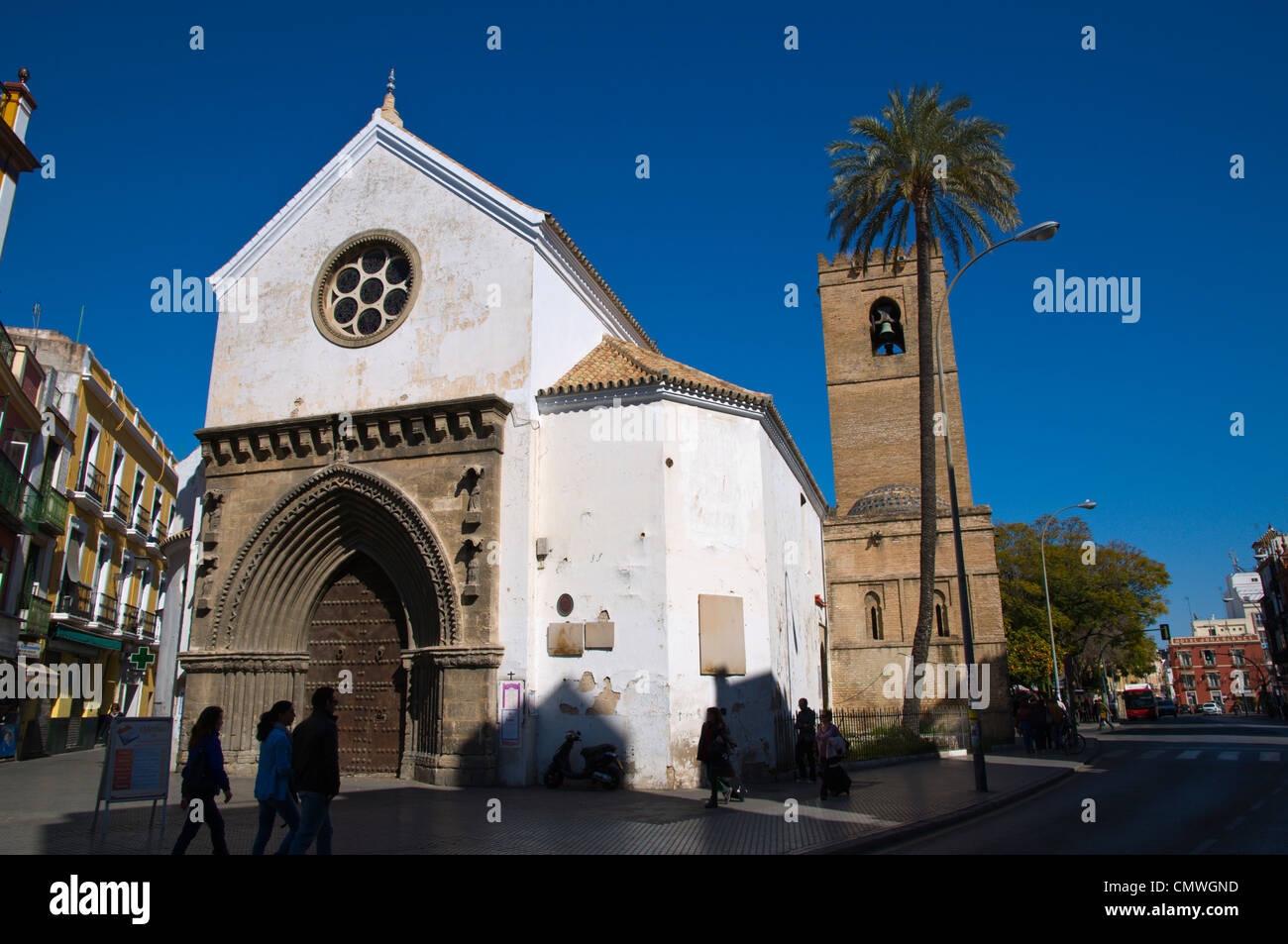 Gothic and Mudejar style Iglesia de Santa Catalina church Seville Andalusia Spain Stock Photo
