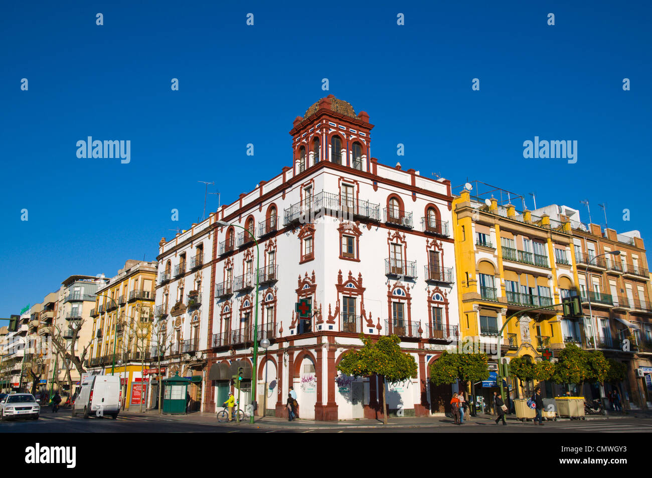 Menendez Pelayo street central Seville Andalusia Spain Stock Photo