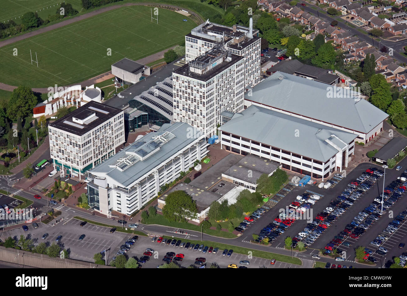 aerial view of Derby University Stock Photo