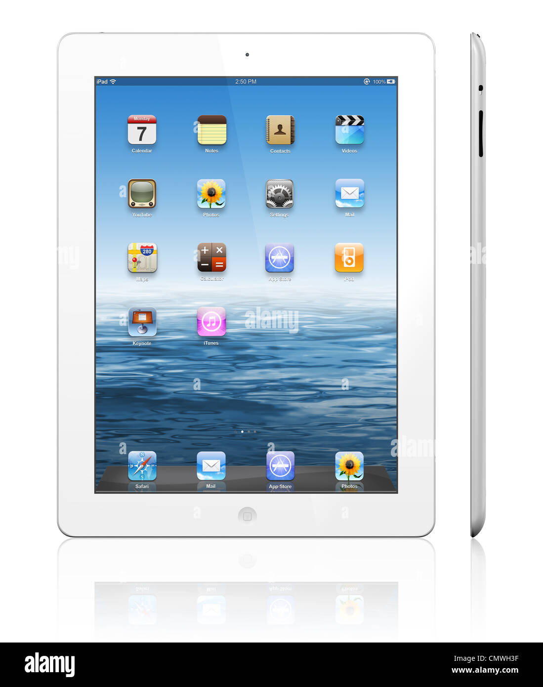 Apple iPad 3 white Stock Photo