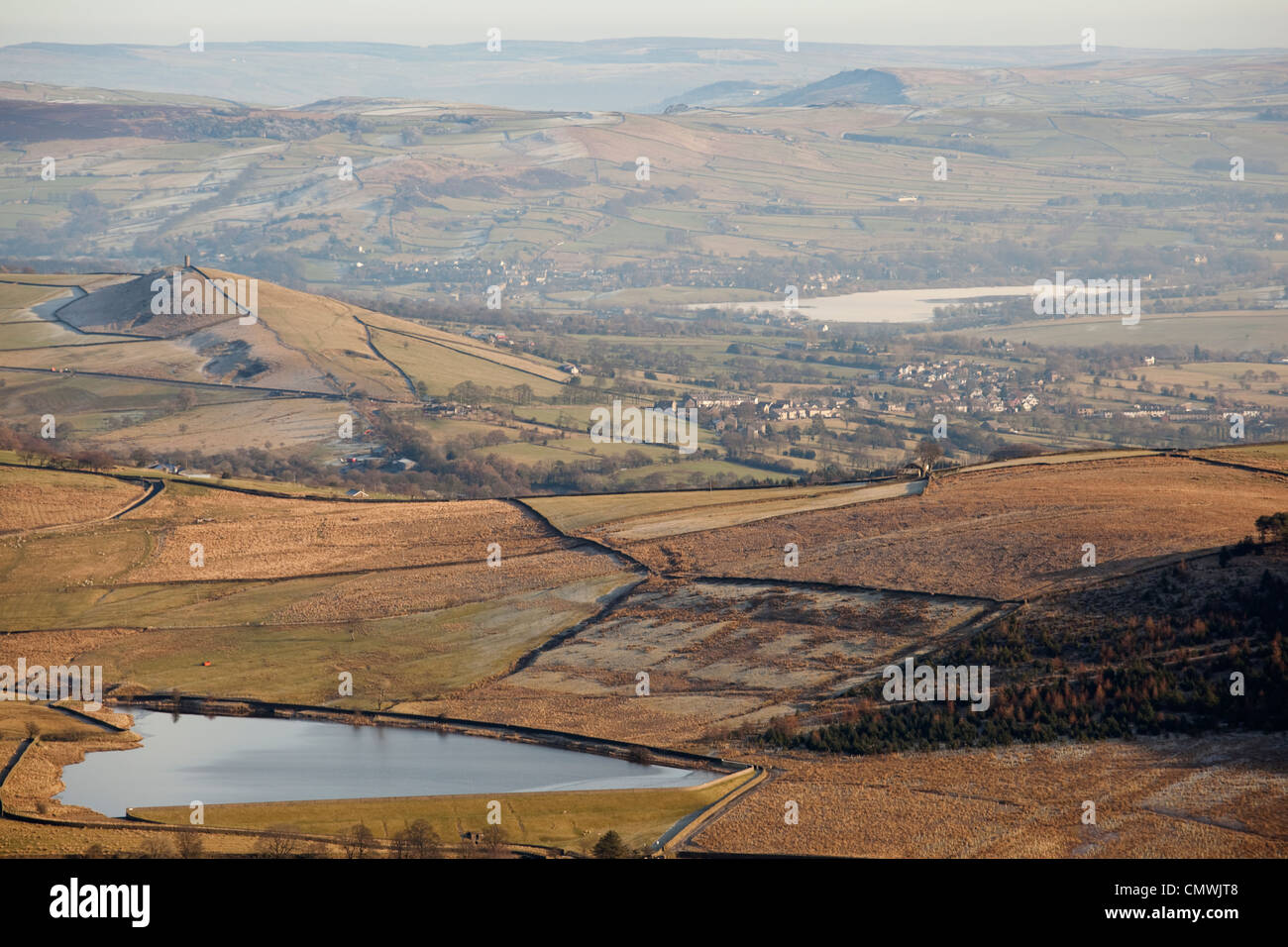 View from the top of Pendle Hill Stock Photo