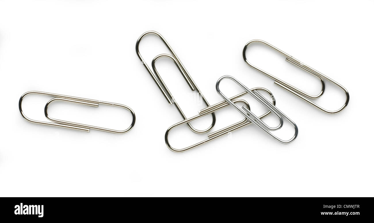 Five paper clips Stock Photo Alamy