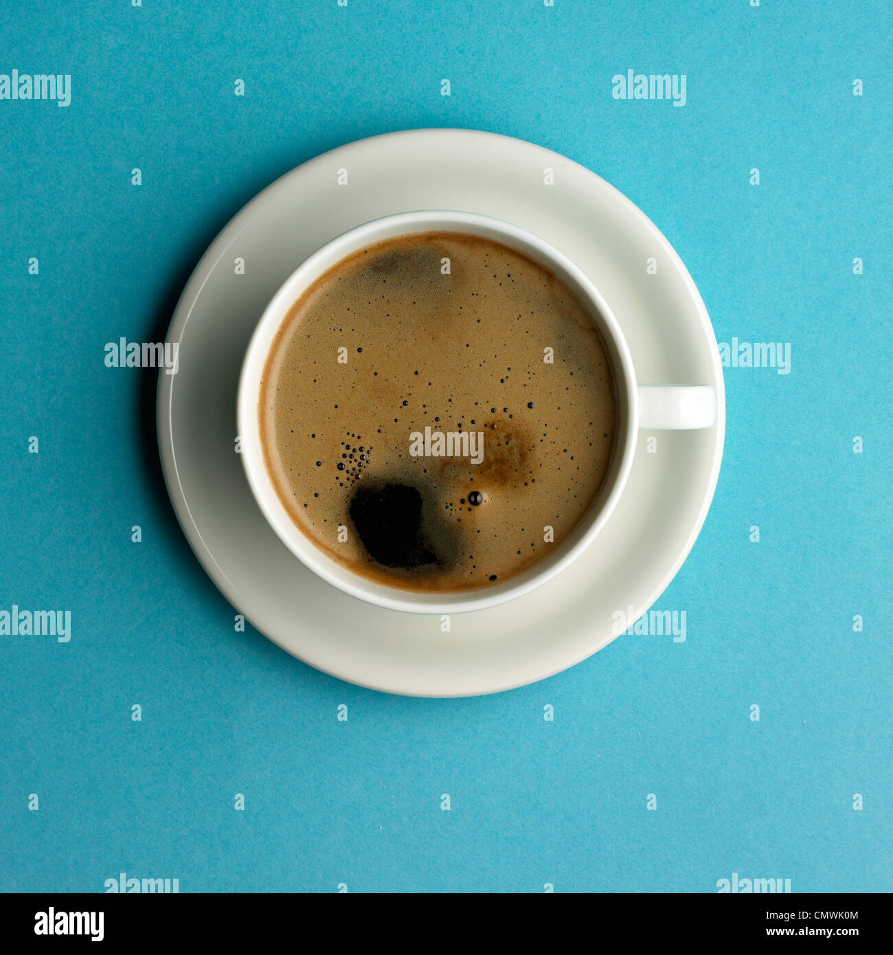 One aerial Black Coffee Cup and Saucer Stock Photo Alamy