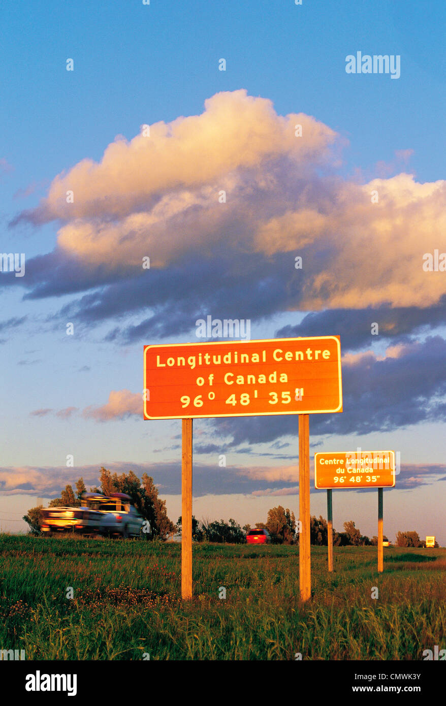 Artist's Choice: Longitudinal Centre of Canada, east of Winnipeg, Manitoba Stock Photo