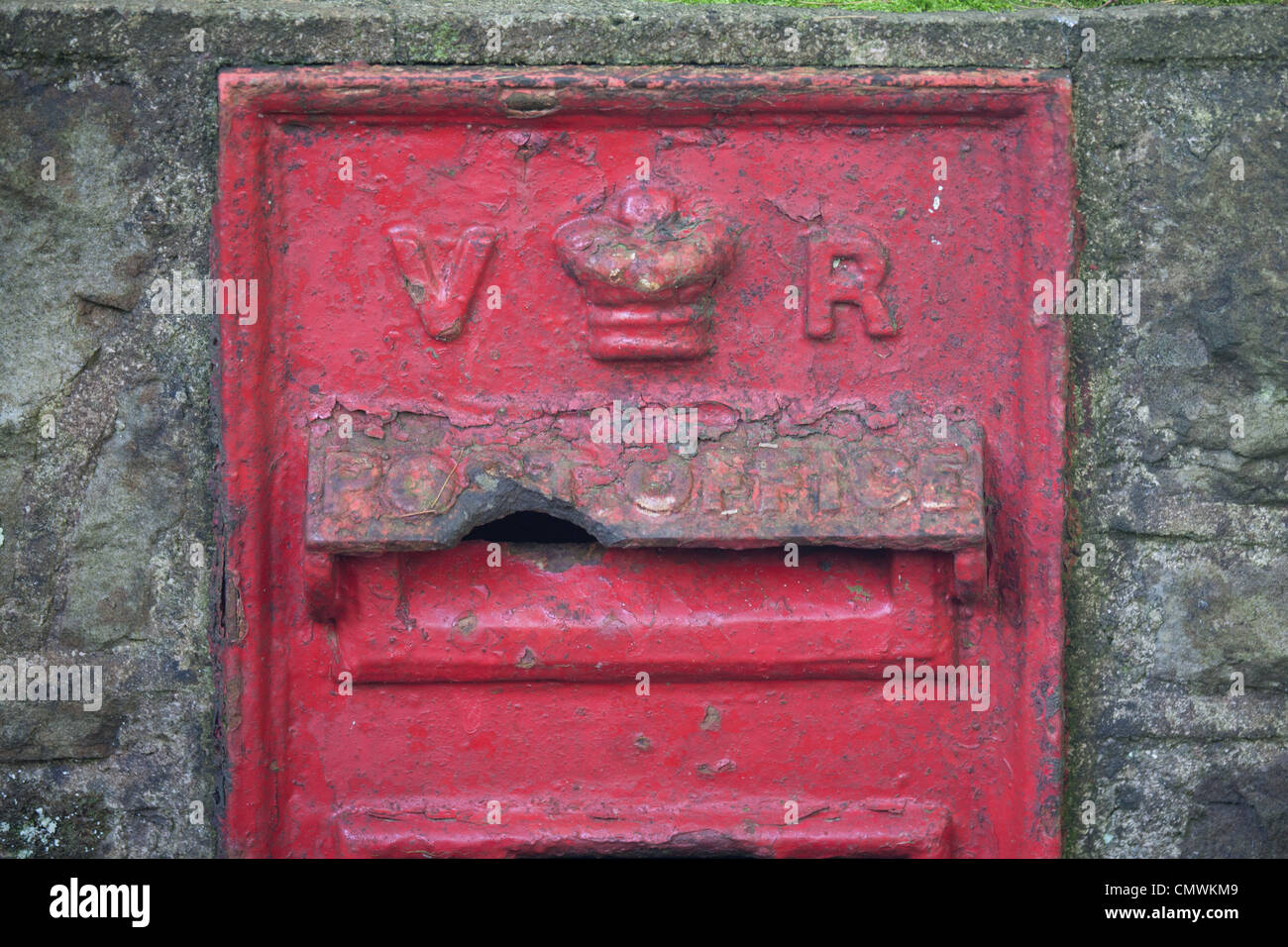 Picture  of  UK  Victorian post box Stock Photo