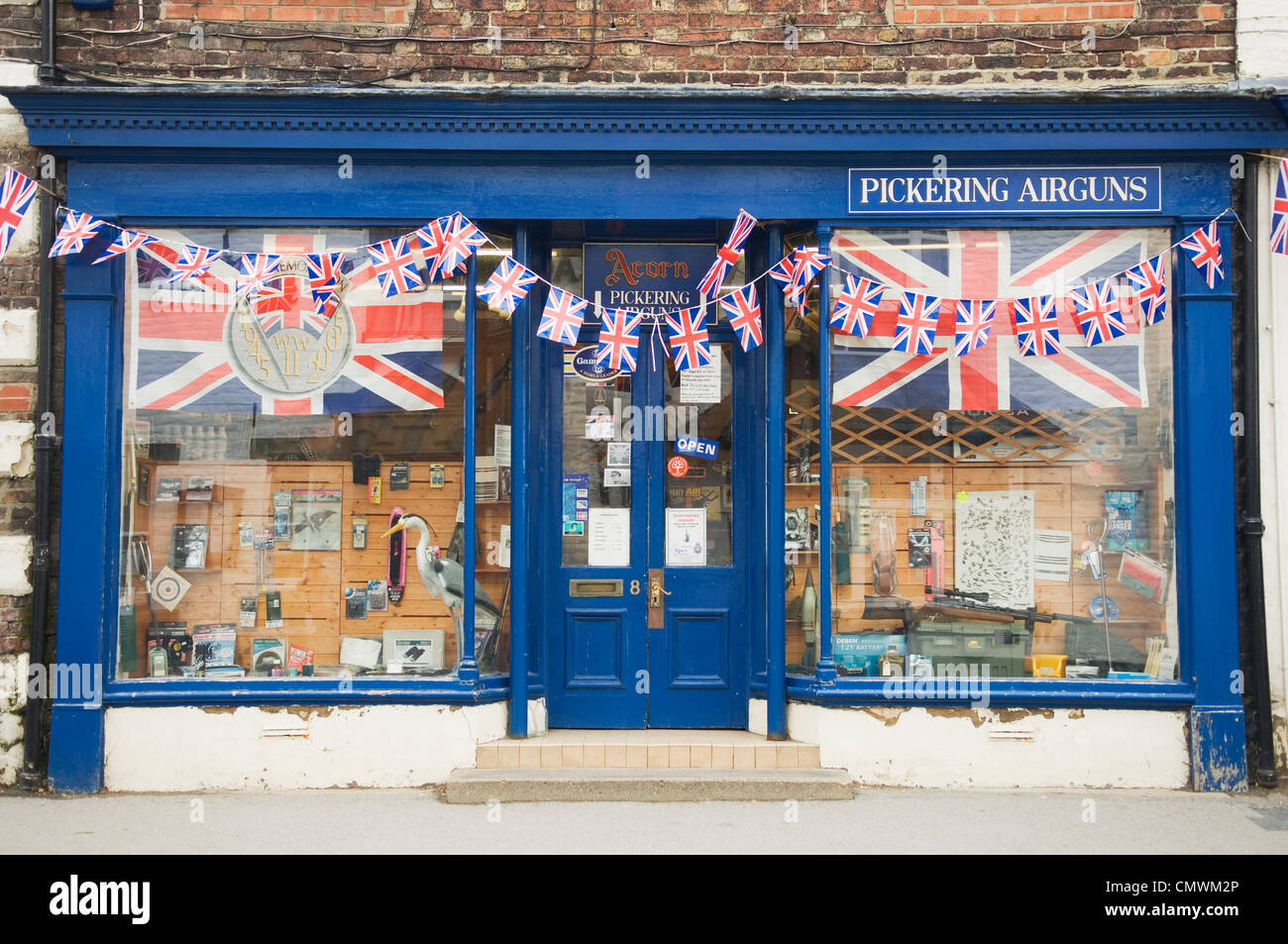 Gun shop in Pickering, North Yorkshire, England. Stock Photo