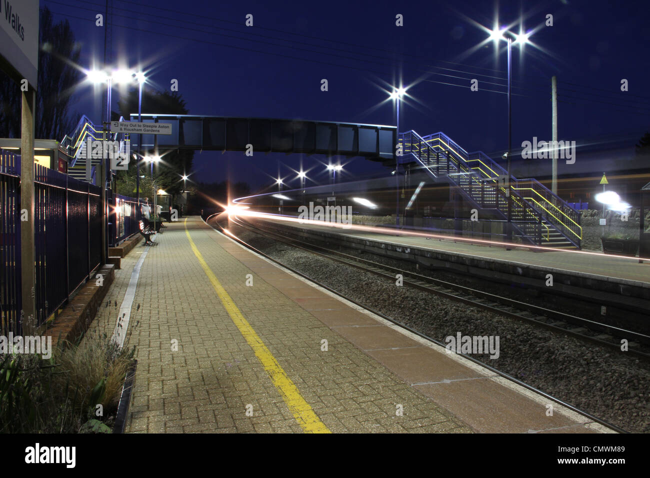 High speed train lights, Lower Heyford, Bicester Stock Photo