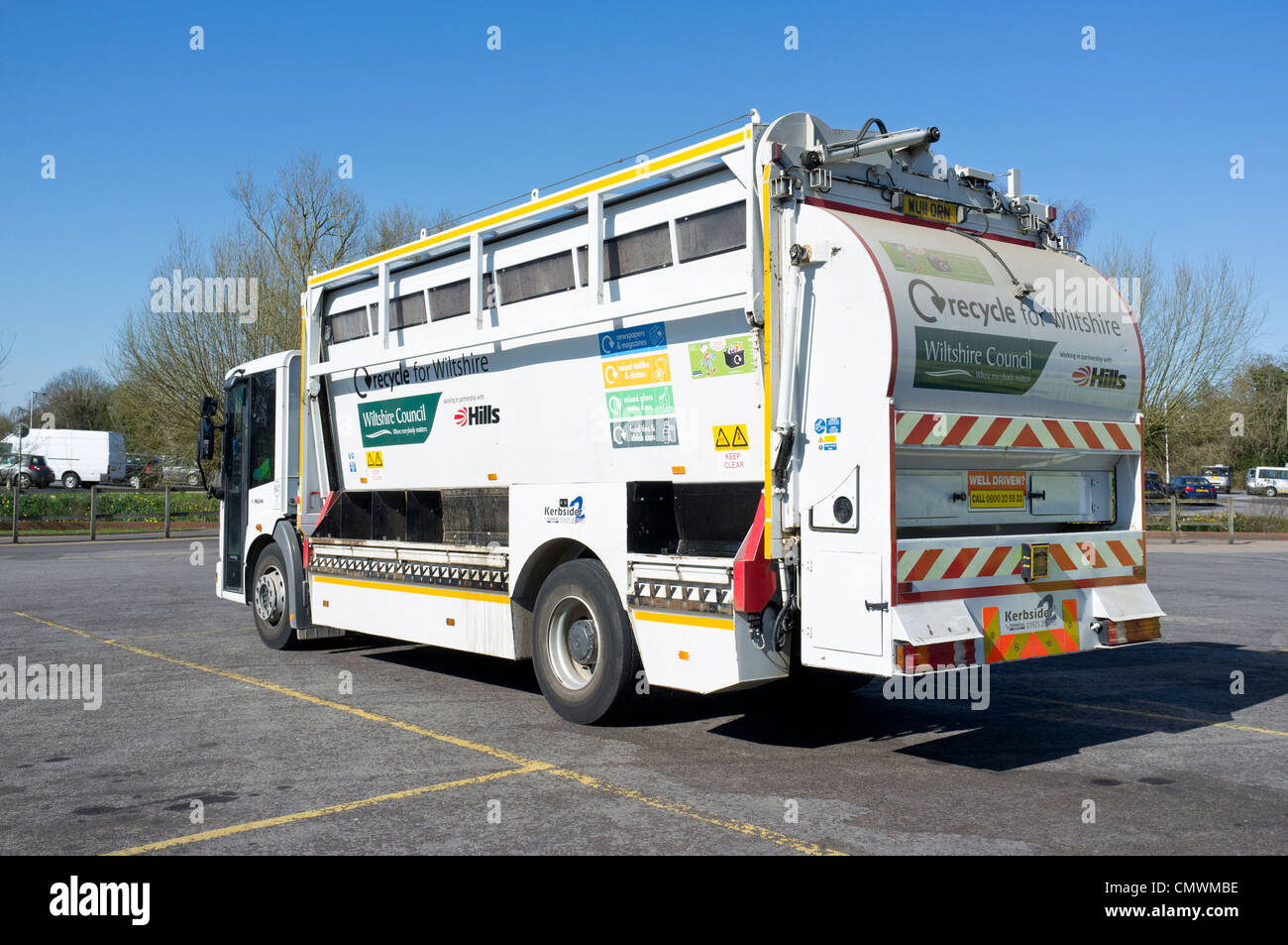 UK kerbside recycling lorry Stock Photo Alamy