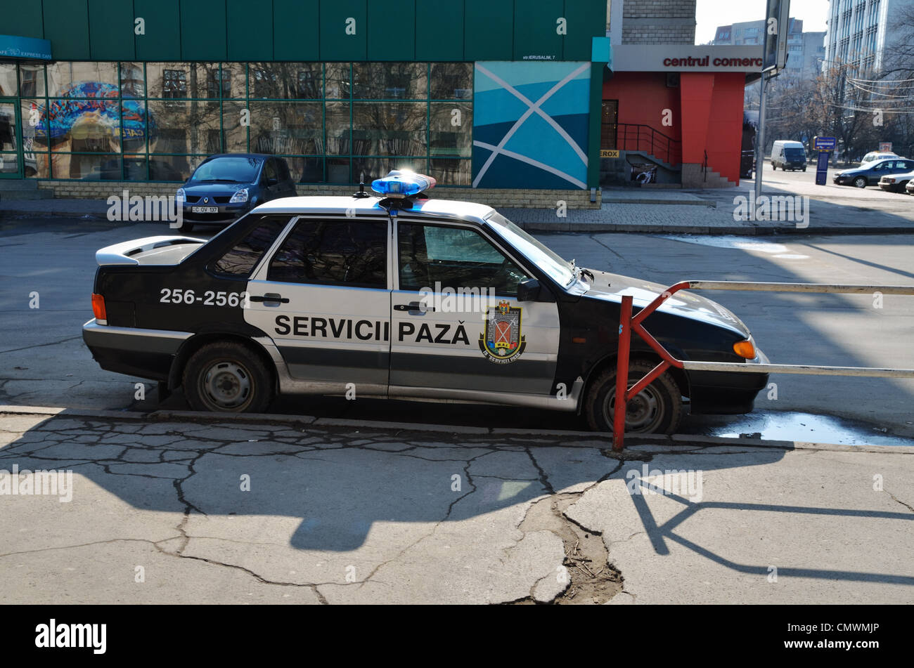 Security police car, Chisinau, Moldova - March 2012 Stock Photo - Alamy
