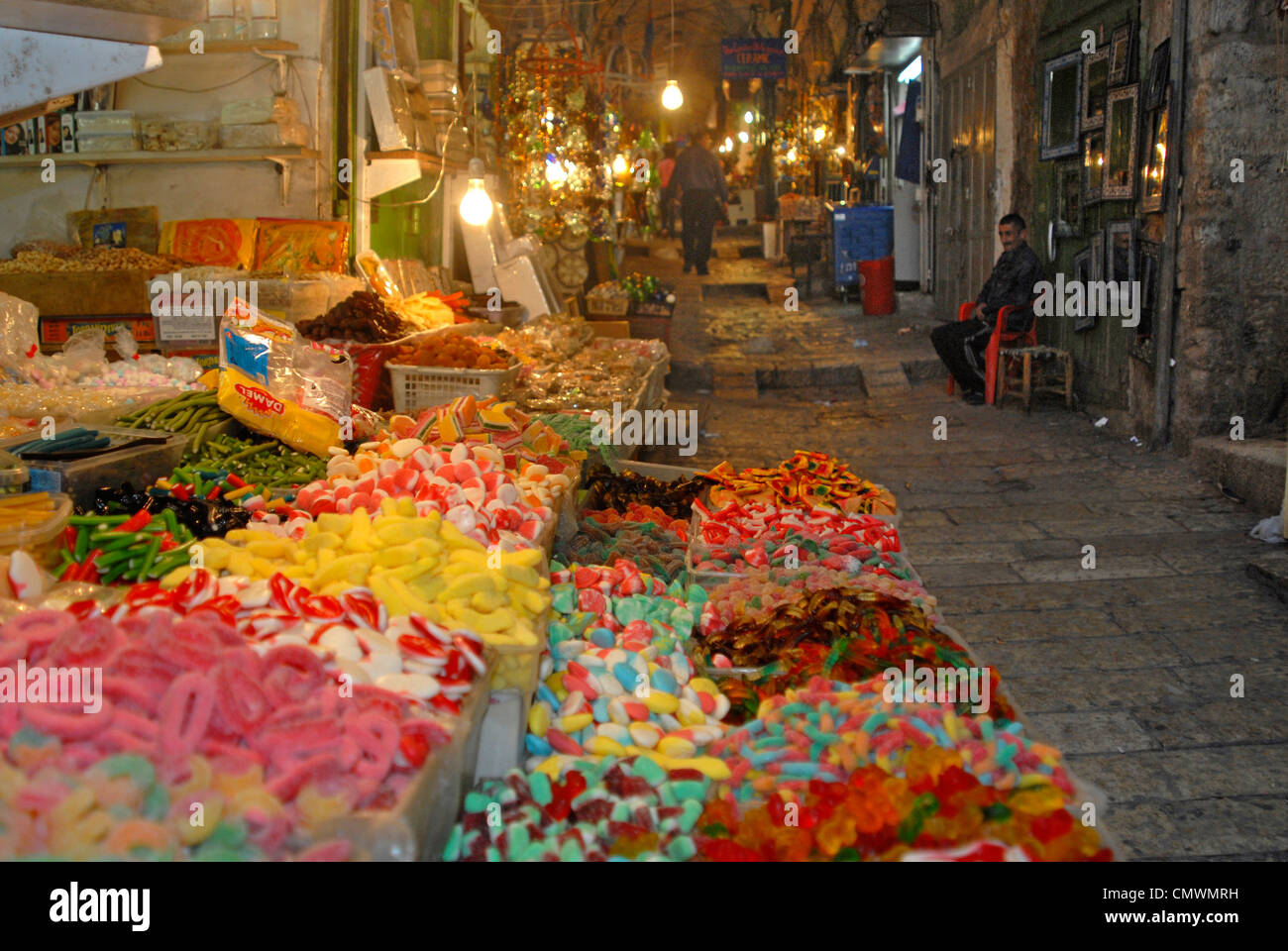 Middle east candy, market stall Jerusalem collection Stock Photo Alamy