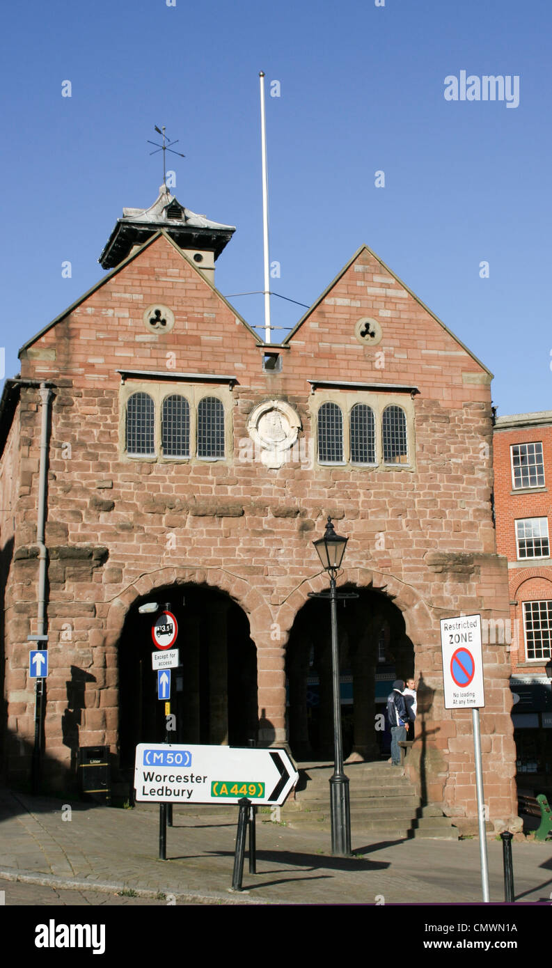 Market House of 1660 & street furniture Ross on Wye Herefordshire