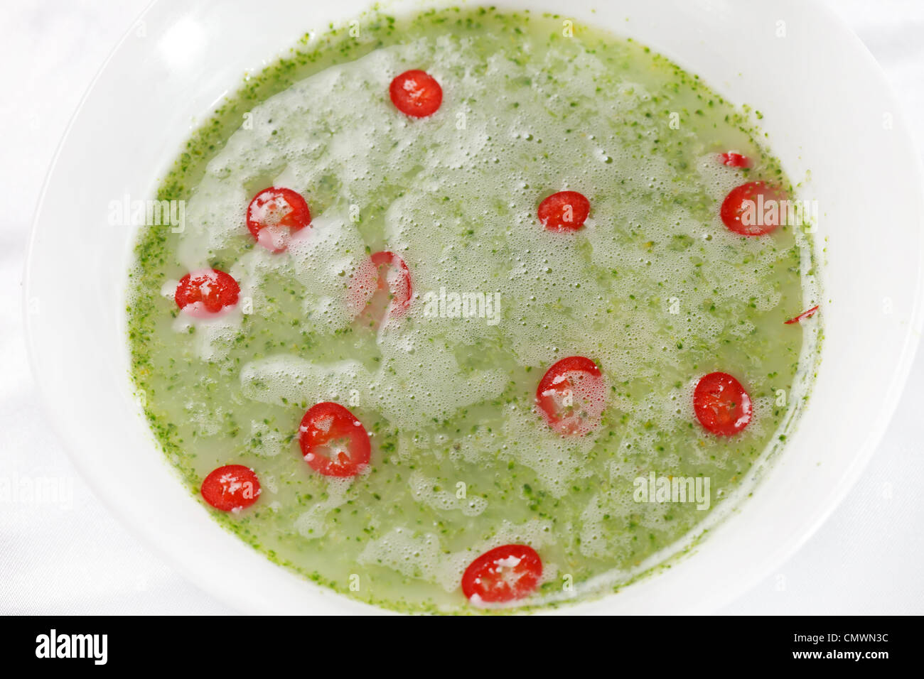 spinach cream soup Stock Photo - Alamy