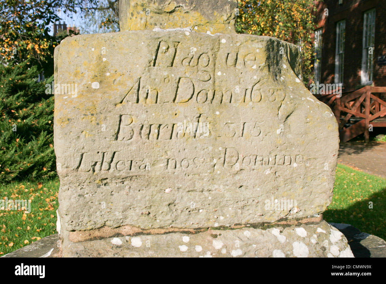 Plague Cross inscription Ross on Wye Herefordshire England UK Stock ...