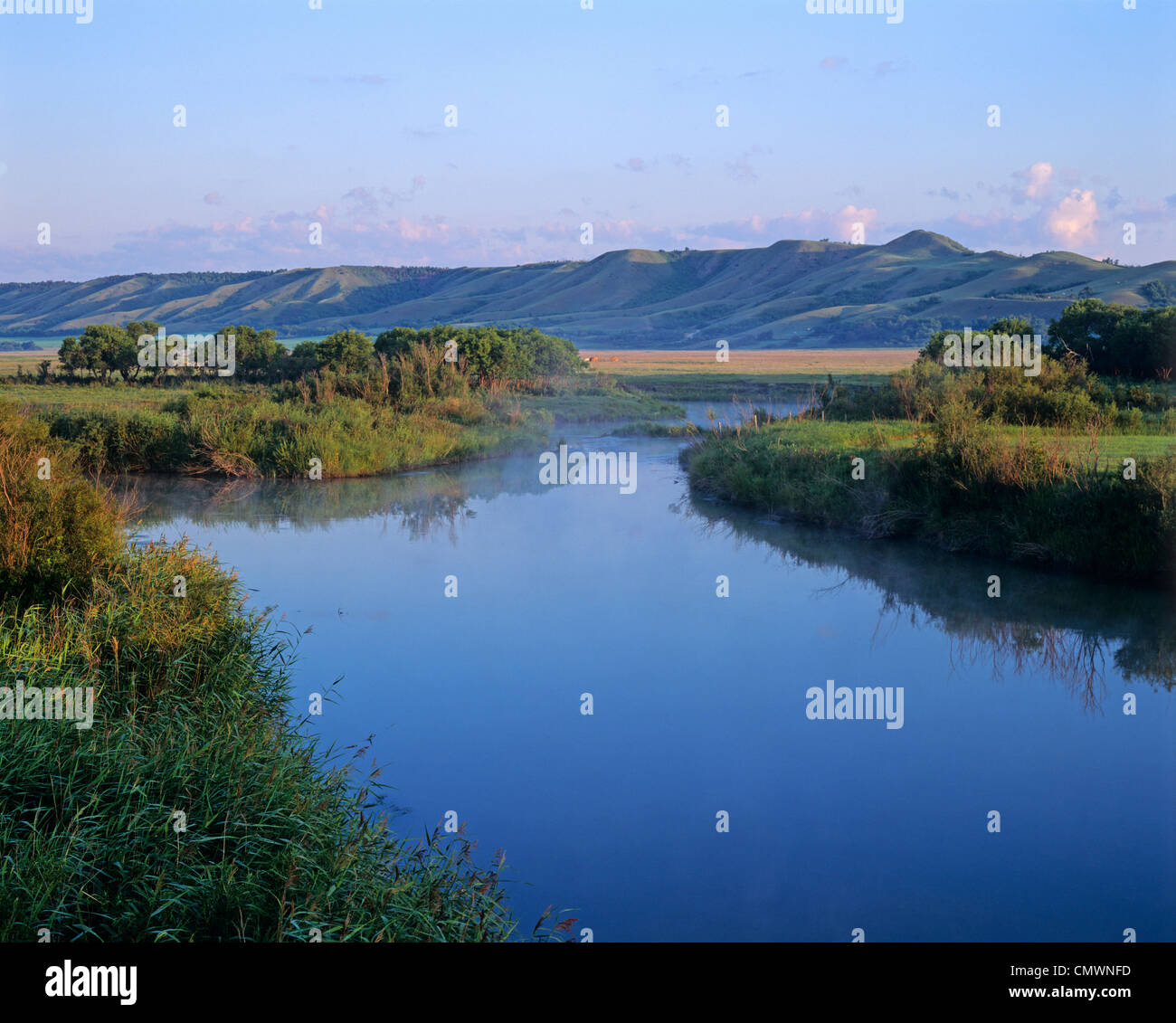 Qu'Appelle River, Qu'Appelle Valley, Saskatchewan Stock Photo