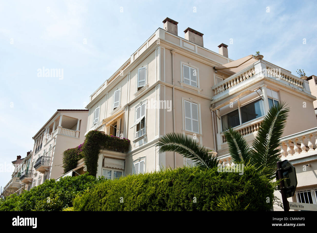 Huge houses on Avenue Saint Martin in Monaco, Monaco Stock Photo Alamy