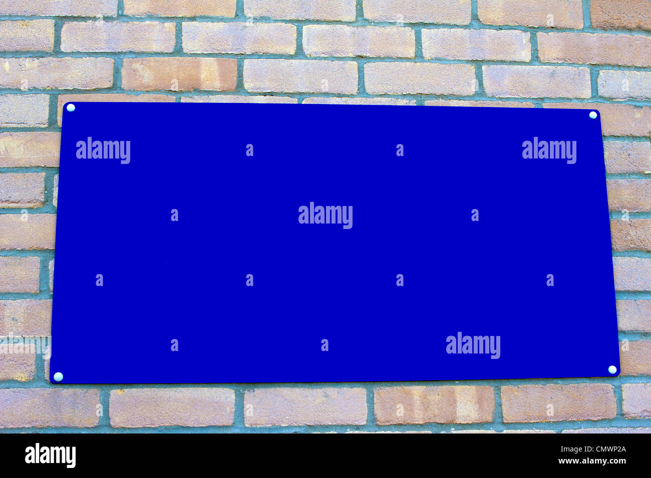 blank blue sign Stock Photo - Alamy