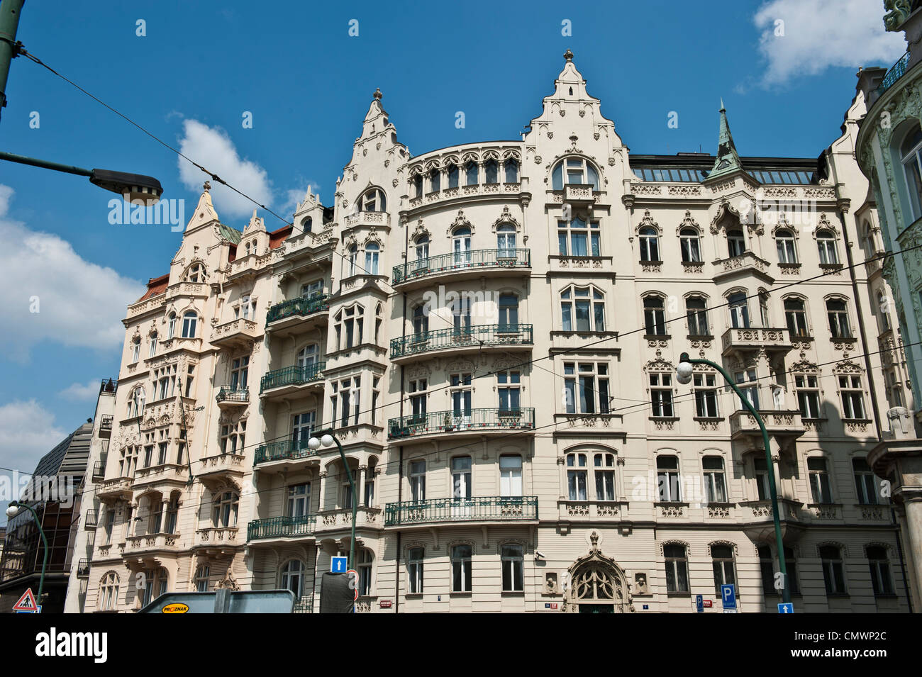 An extremely huge building in Czech Republic. Stock Photo