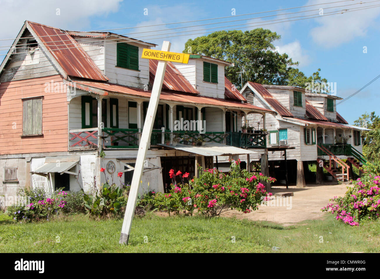 Houses in New Amsterdam, Suriname Stock Photo Alamy