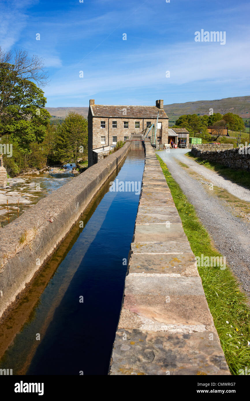 Gayle Mill a restored sawmill that featured on the BBC's 2004 Restoration programme. Gayle, Yorkshire Dales UK Stock Photo