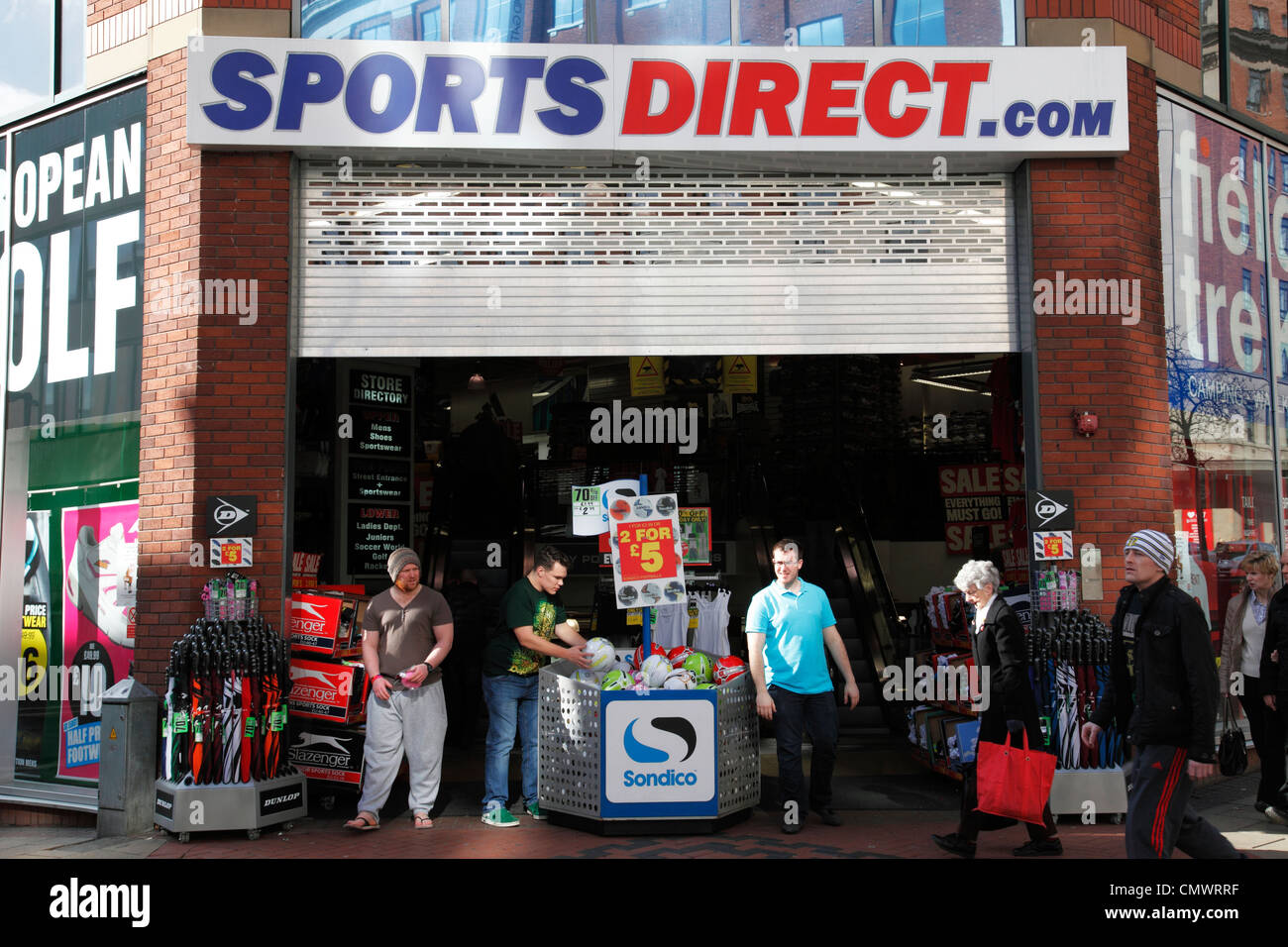 Sports Direct.com store interior, Borehamwood, England, UK Stock