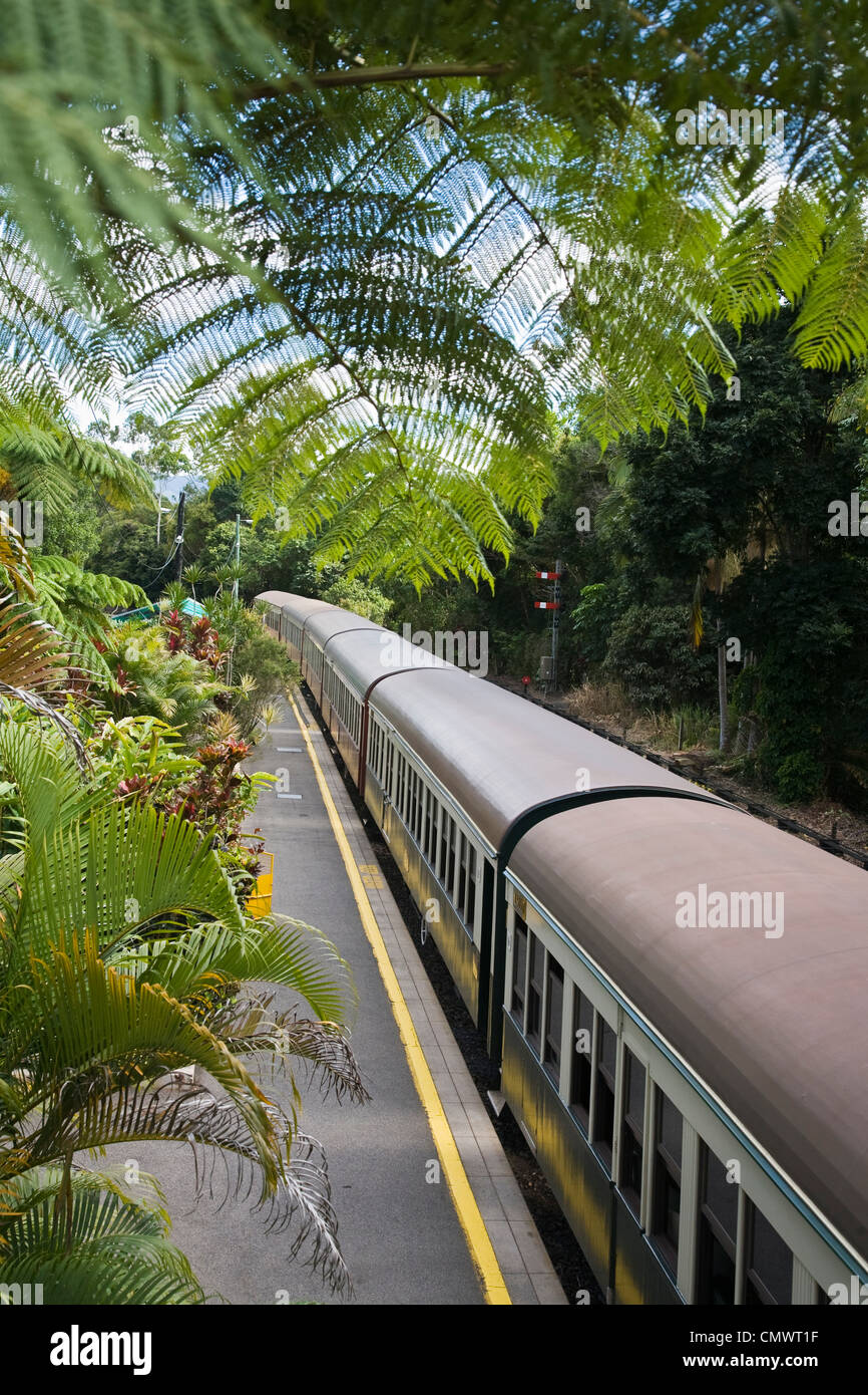Kuranda Scenic Railway train at Kuranda Station. Kuranda, Cairns
