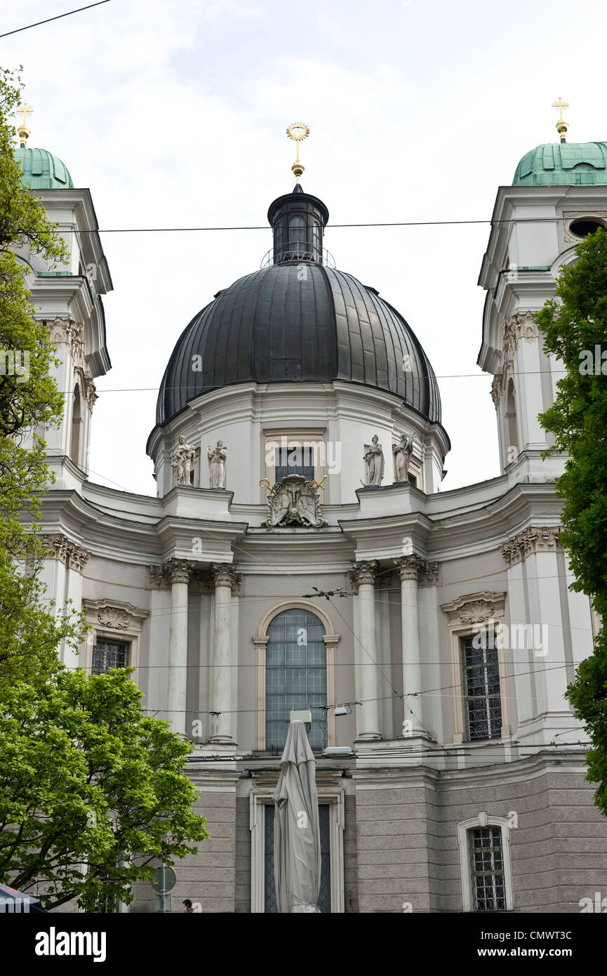 The convex portion of a German church. Stock Photo