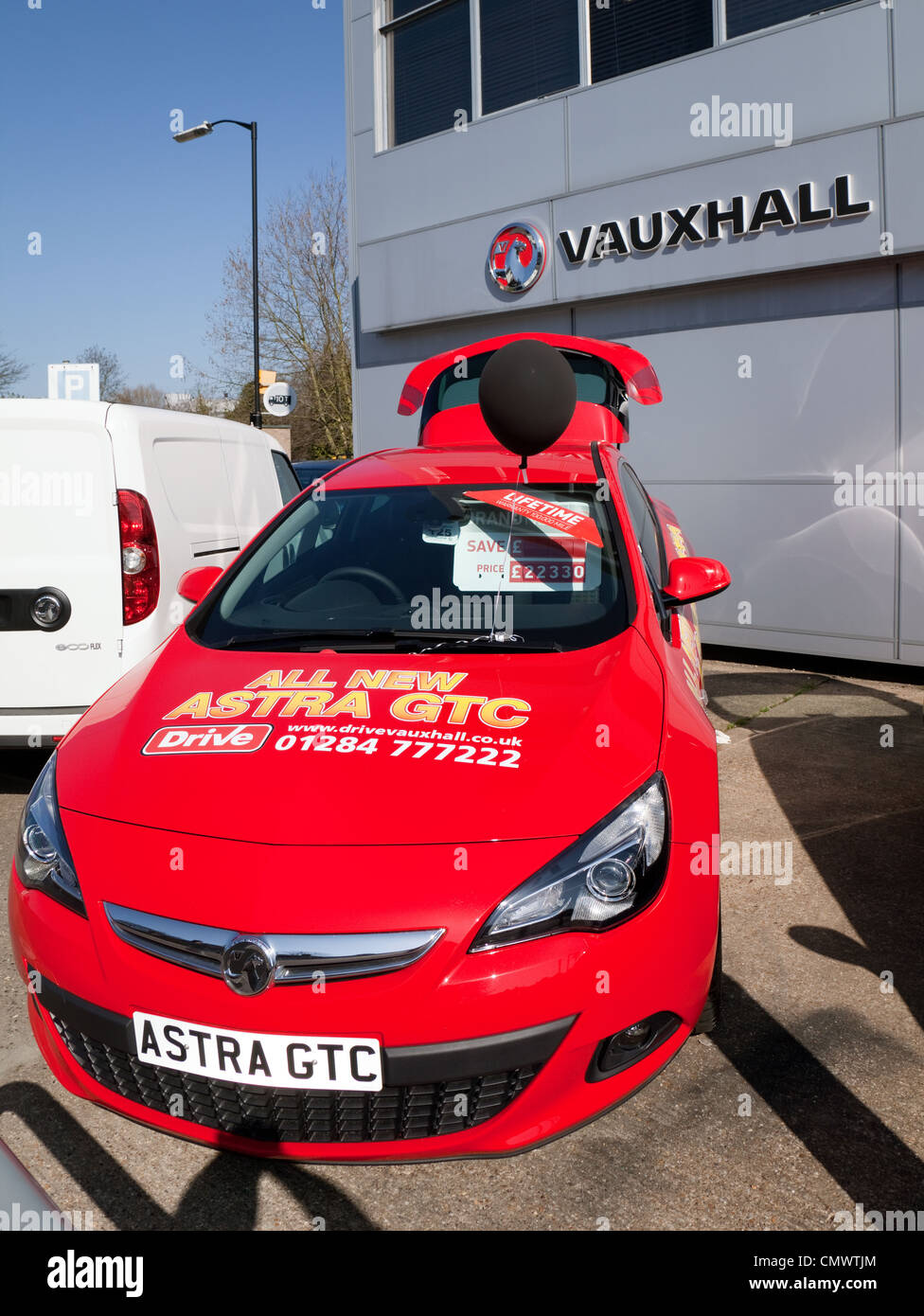 New Vauxhall car for sale in a dealership, Bury St Edmunds Suffolk UK