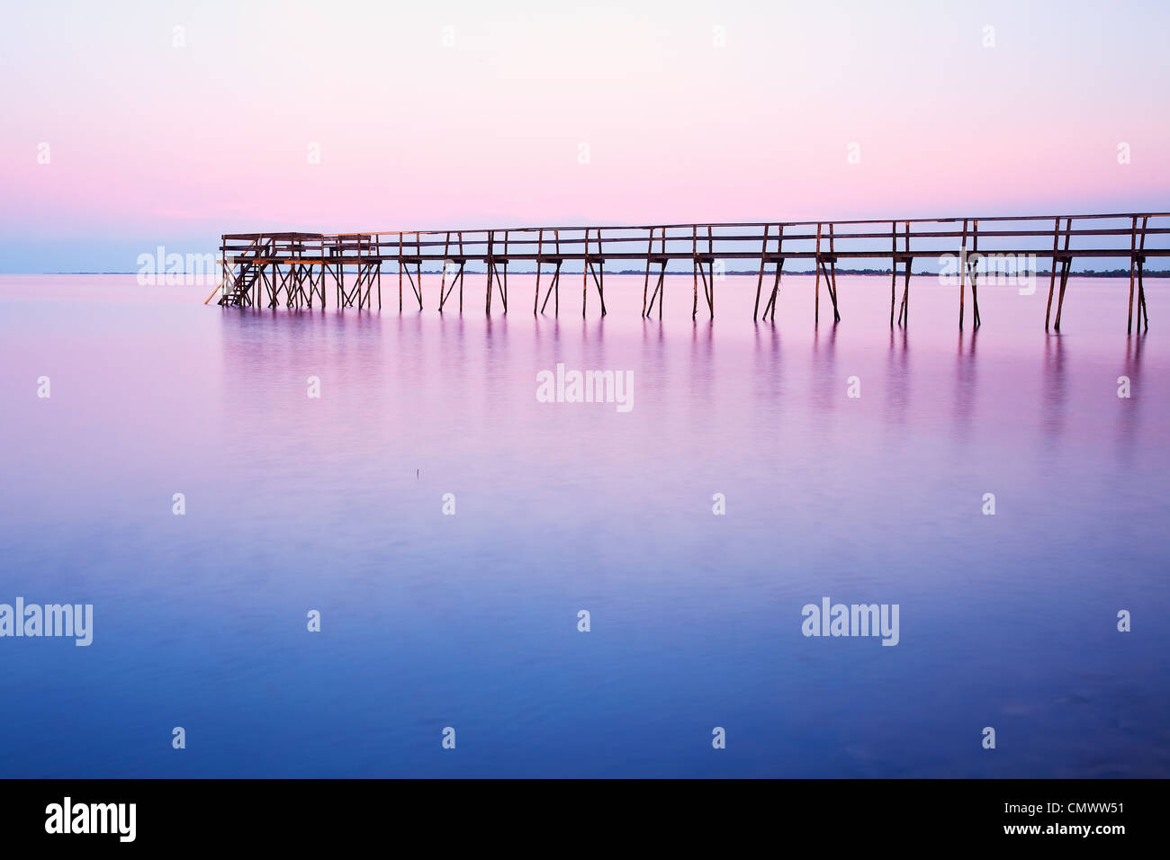 Pier on Lake Winnipeg, Matlock, Manitoba Stock Photo Alamy