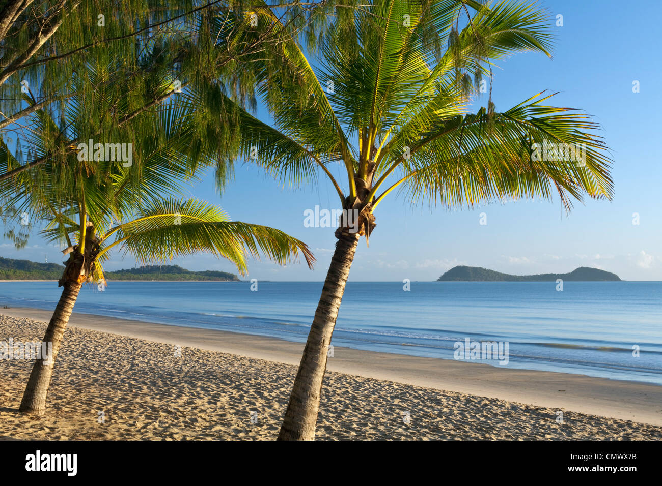 Kewarra Beach at dawn with Double Island in background. Kewarra Beach