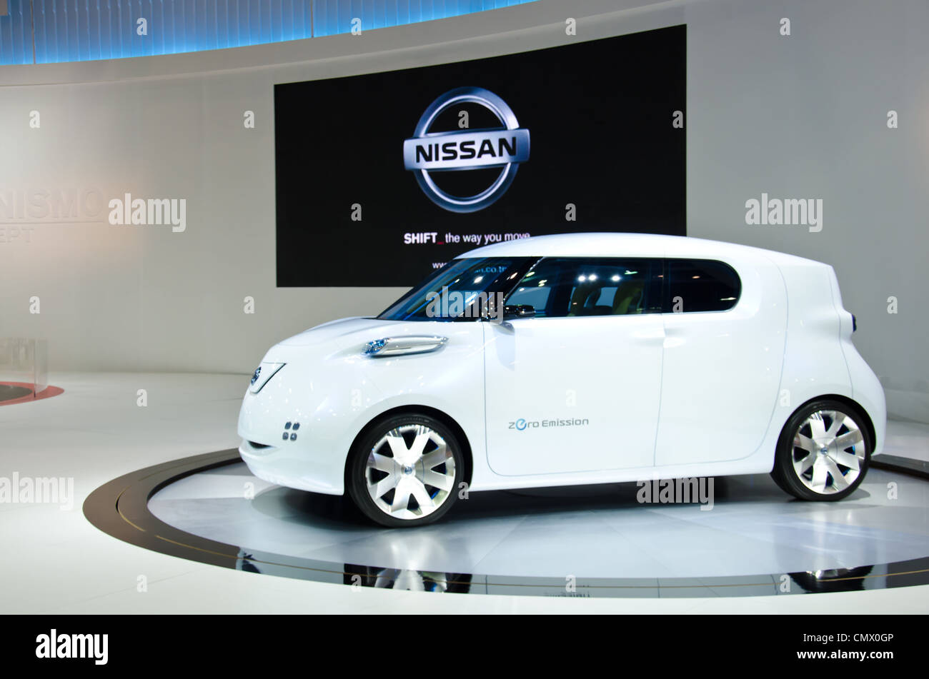 Nissan Zero-emission car on display at The 33th Bangkok International Motor Show Stock Photo