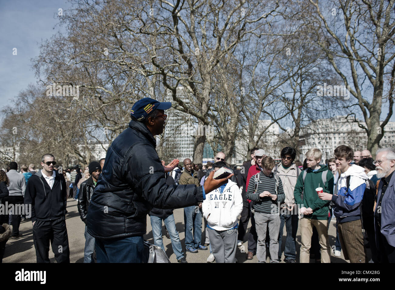 Speakers Corner at Hyde Park in London Stock Photo Alamy