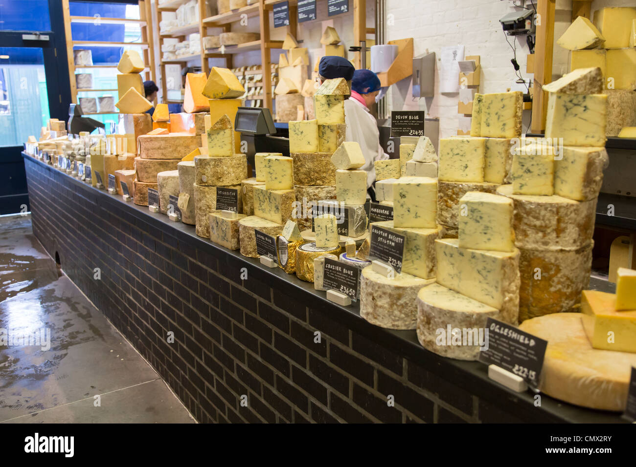 Traditional British food, cheese shop Neal's Yard Dairy Stock Photo Alamy