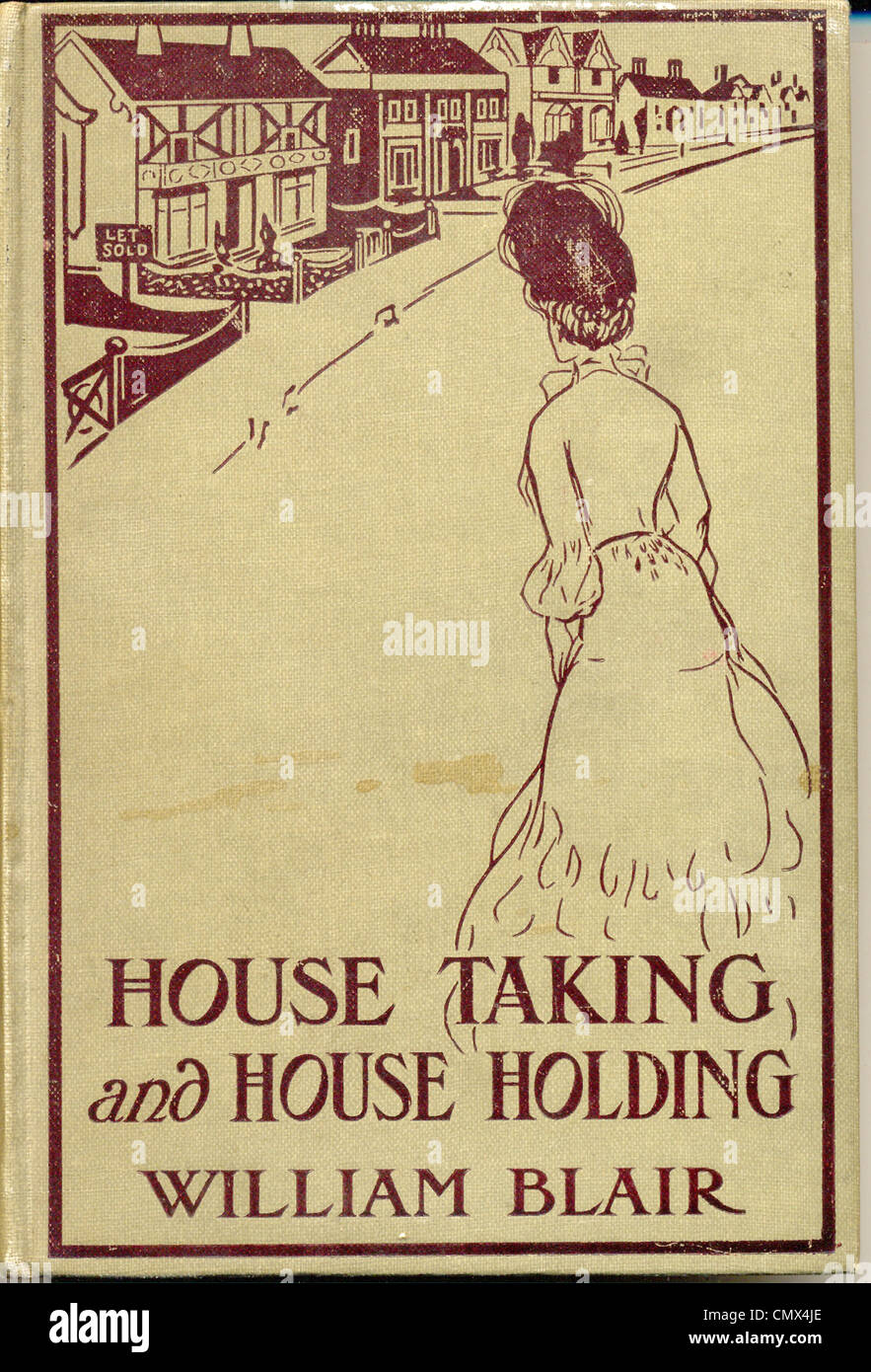 Cover for book titled House Taking and House Holding by William Blair Stock Photo