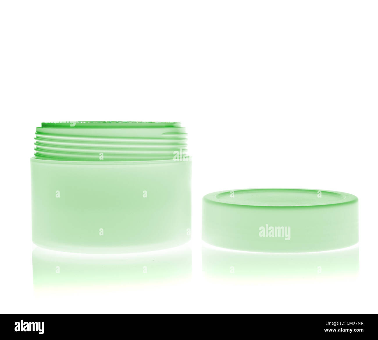 cosmetic cream in container isolated on white background Stock Photo