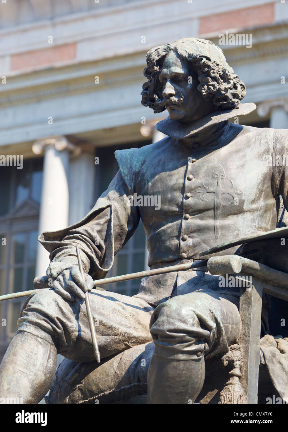 Madrid, Spain. Statue of Spanish artist Diego Velazquez outside the El