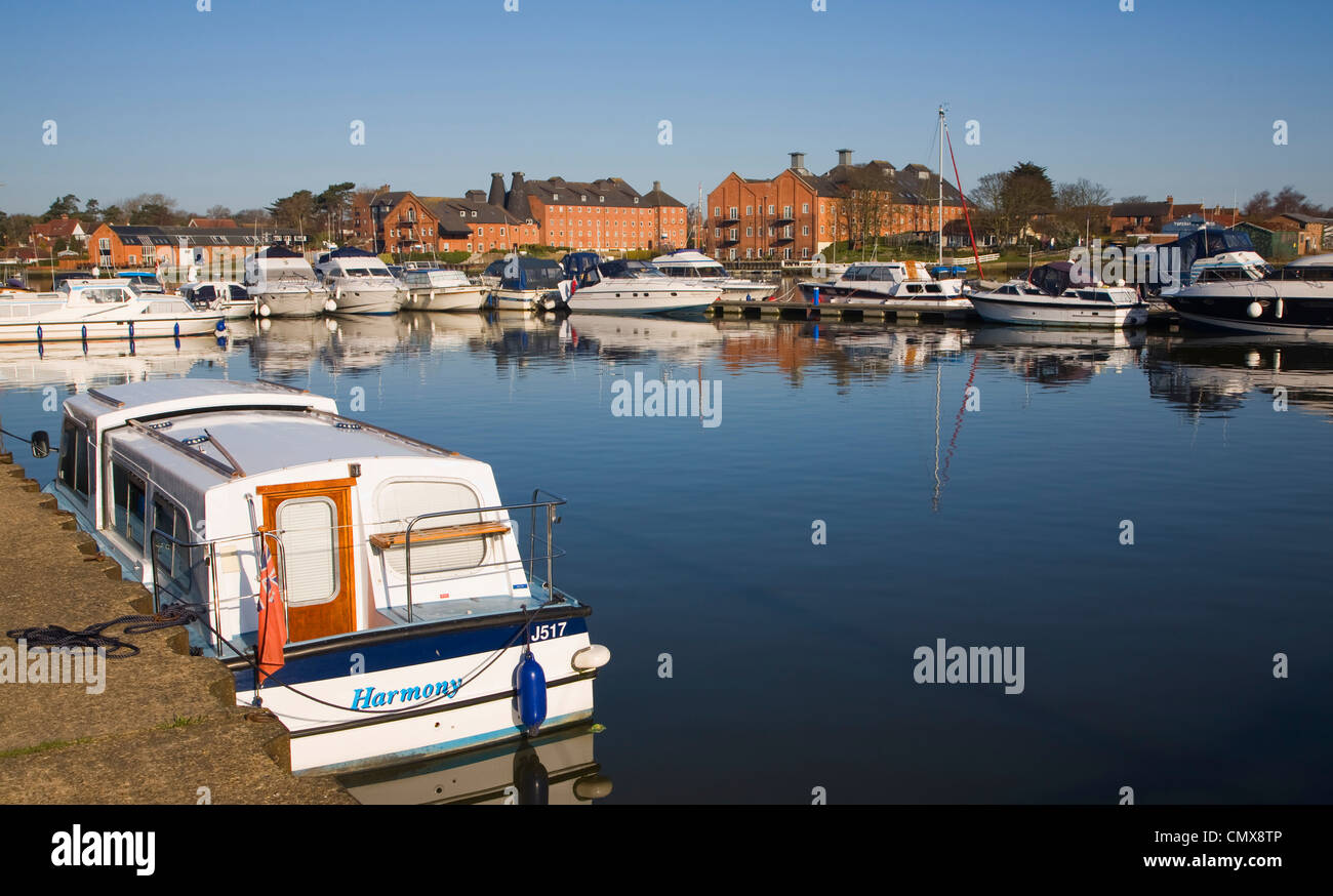 Broadland boats at Oulton Broad, Suffolk, England Stock Photo - Alamy