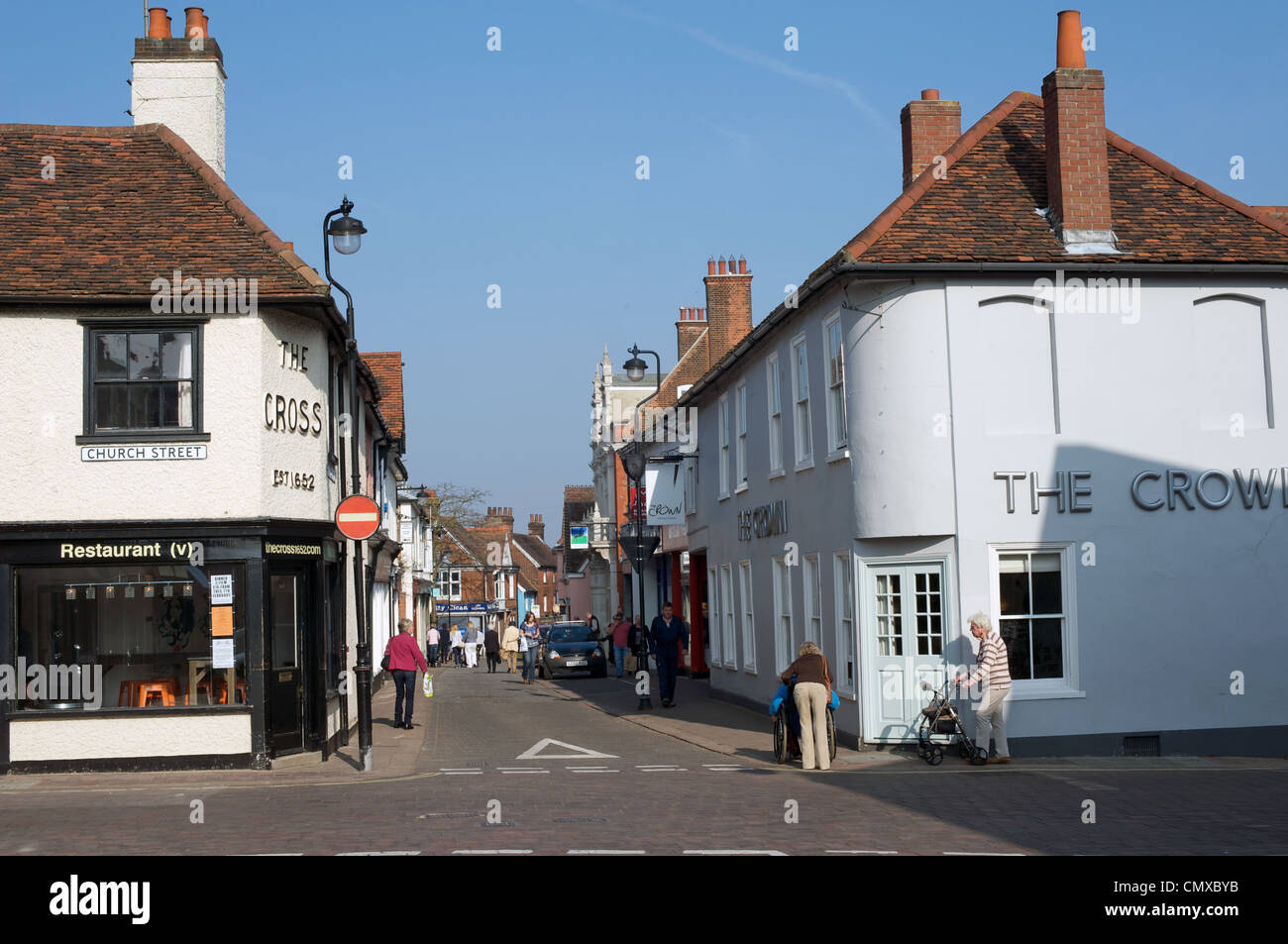 Thoroughfare, Woodbridge, Suffolk, UK Stock Photo Alamy