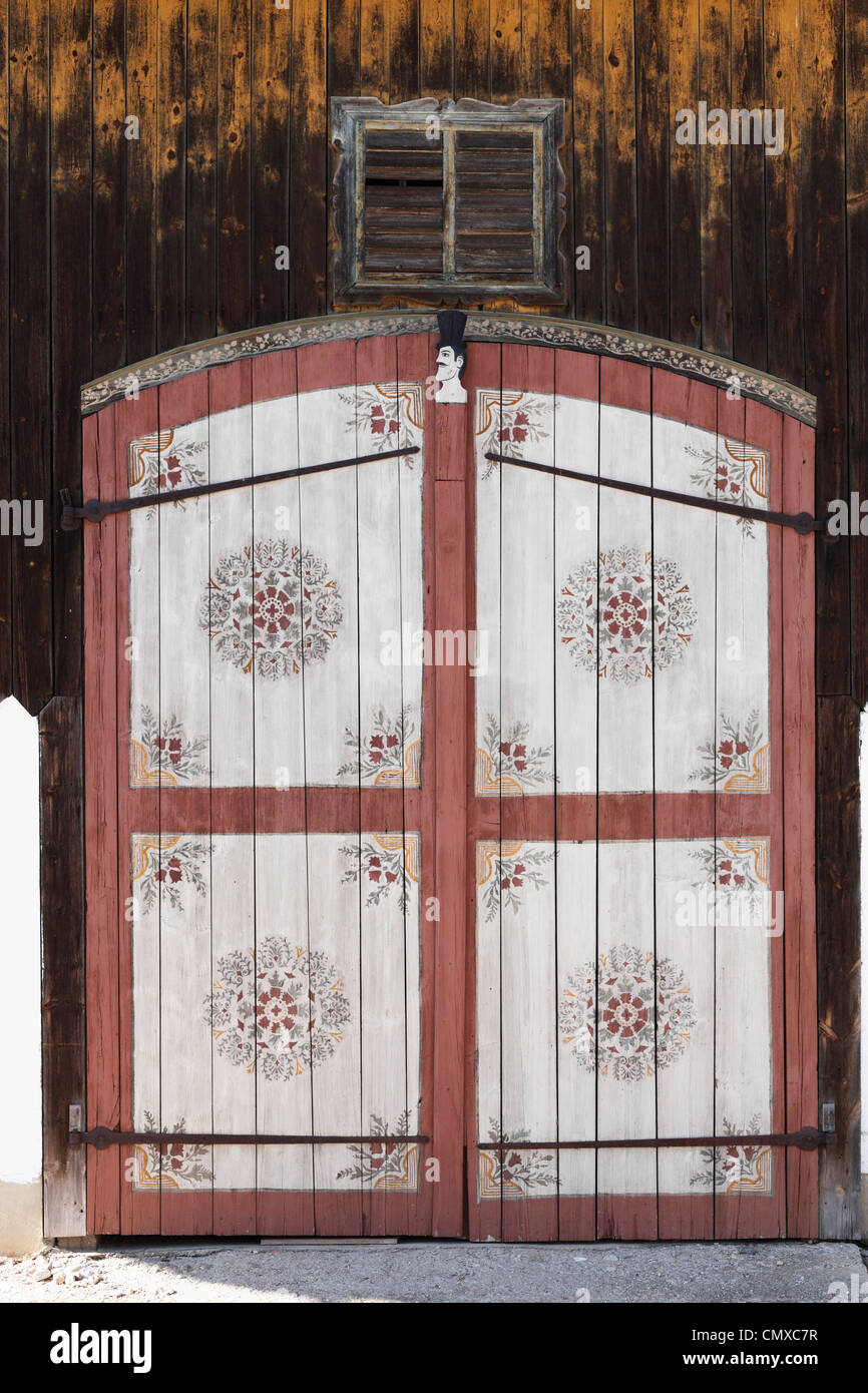 Germany, Bavaria, Upper Bavaria, View of barn door in Oberbuch Stock Photo