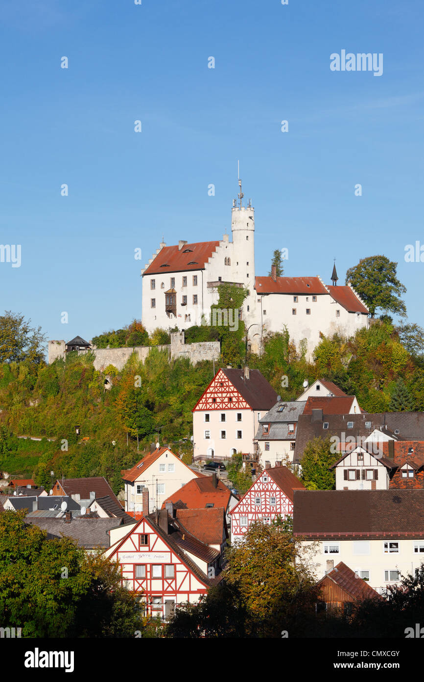 Germany, Bavaria, Franconia, Upper Franconia, Franconian Switzerland, View of Goessweinstein Castle Stock Photo