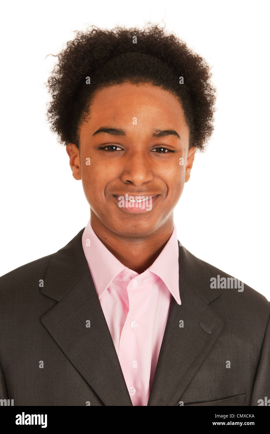 Studio portrait of a young African American man Stock Photo - Alamy