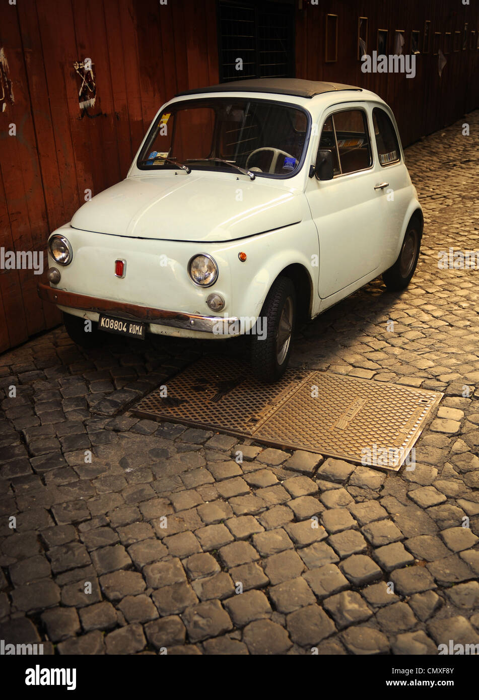 Old Italian classic mini car sixties Stock Photo